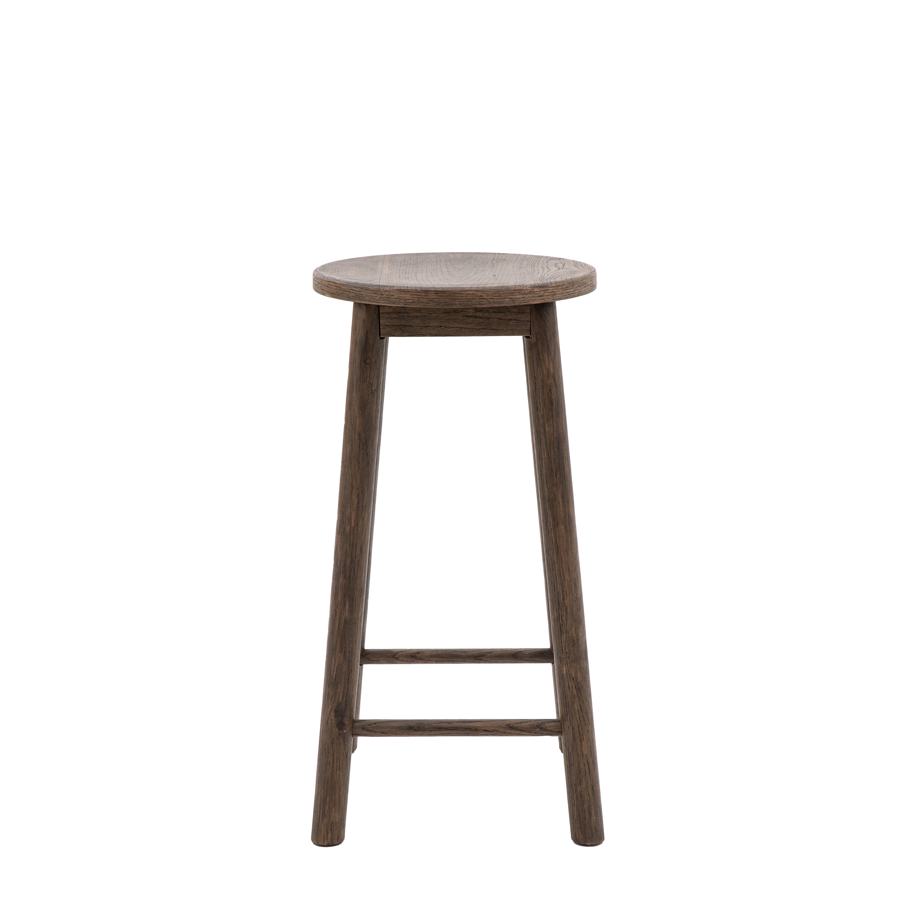 Laceby Smoked Oak Wood Bar Stool